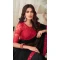 Black Color Glass Silk Embroidery Work Party Wear Designer Saree -5025159284