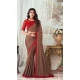 Brown Color Milano Silk Embroidery Work Party Wear Designer Saree -5025159285