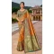 Orange Color Silk Kanjivaram Tissue And Khatli Work Designer Wear Saree -5053159490