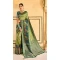 Olive Green Color Silk Kanjivaram Tissue And Khatli Work Designer Wear Saree -5053159492
