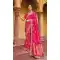 Dar Pink Color Dola Viscos Embroidery Work Bridal Wedding Wear Saree -5054159507