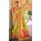 Lime Green And Red Color Dola Viscos Embroidery Work Bridal Wedding Wear Saree -5054159514
