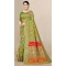 Olive Green Color Cotton Print Work Traditional Wear Latest Designer Saree -5075159641