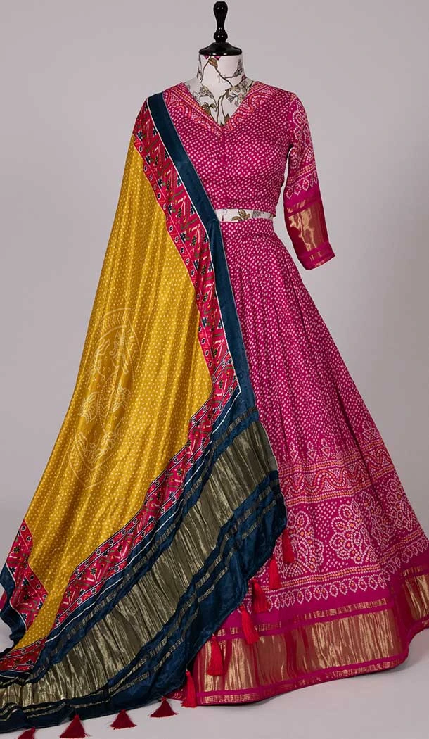 Rani Color Gaji Silk Digital Print Work Function Wear Lehenga Choli -5078159662