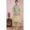 Chiku Color Art Silk Printed Work Men's Kurta Pajama With Jacket -5081159674
