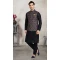 Black Color Art Silk Printed Work Men's Kurta Pajama With Jacket -5081159682