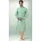 Green Color Art Silk Printed Work Traditional Wear Men's Kurta Pajama -508219695