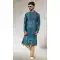 Blue Color Art Silk Printed Work Traditional Wear Men's Kurta Pajama -508219700