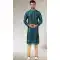 Teal Green Color Art Silk Printed Work Traditional Wear Men's Kurta Pajama -508219702