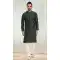 Green Color Jacquard Symbol Design Work Party Wear Men's Kurta Pajama -5092159806