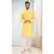 Embroidery Work Yellow Color Silk Function Wear Men's Kurta Pajama -5093159811