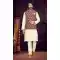 Traditional Wear Cream And Maroon Color Jacquard Men's Kurta Pajama With Jacket -5107159870