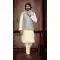 Festival Wear Cream And Grey Color Art Silk Men's Kurta Pajama With Jacket -5108159881