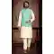 Cream And Sky Blue Color Festival Wear Art Silk Men's Kurta Pajama With Jacket -5108159883