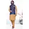 Self Work Gold Color Art Silk Function Wear Men's Kurta Pajama With Jacket -5109159887
