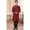 Maroon Color Jacquard Semi-Silk Brocade Resham Work Wedding Wear Men's Semi Indo Western -5120160016