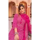 Pink Color Rayon Foil Print And Gota Work Festival Wear Gown With Dupatta -5163160234