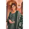 Green Color Rayon Foil Print And Gota Work Festival Wear Gown With Dupatta -5163160235