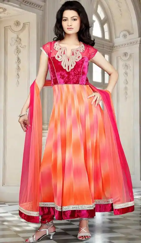 Gorgeous Pink & Tometo Salwar Kameez