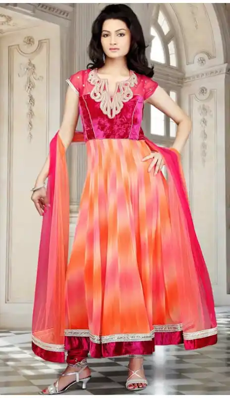 Gorgeous Pink & Tometo Salwar Kameez