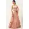 Function Wear Peach Color Net Embroidery Work Designer Lehenga Choli -5172160348