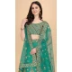 Green Color Satin Silk Embroidery Work Party Wear Lehenga Choli -5195160476