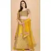 Yellow Color Satin Silk Embroidery Work Party Wear Lehenga Choli -5195160479