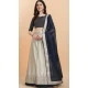 Cream Color Malay Satin Sequence Work Party Wear Lehenga Choli -5196160480