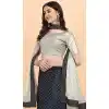 Navy Blue Color Malay Satin Sequence Work Party Wear Lehenga Choli -5196160481