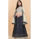 Navy Blue Color Malay Satin Sequence Work Party Wear Lehenga Choli -5196160481