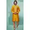 Golden Color Art Silk Mirror Work Festival Wear Designer Men's Kurta Pajama -5192160447
