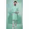 Green Color Cotton Self Work Festival Wear Designer Men's Kurta Pajama -5192160449