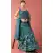 Designer Wear Teal Color Net Embroidery Work Women Lehenga Choli -5204160527