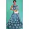 Blue Color Net Embroidery Work Designer Function Wear Lehenga Choli -5206160542