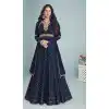 Blue Color Fox Georgette Sequins Work Anarkali Style Salwar Kameez -5228160640