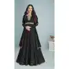Black Color Fox Georgette Sequins Work Anarkali Style Salwar Kameez -5228160641