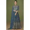 Grey Color Fox Georgette Sequins Work Wedding Wear Salwar Kameez -5230160649
