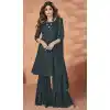 Black Color Georgette Embroidery Party Wear Sharara Salwar Kameez -5247160750