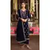 Navy Blue Color Velvet Embroidery Work Party Wear Women Salwar Kameez -5276160931
