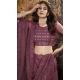 Purple Color Net Embroidered Work Traditional Party Wear Plus Size Lehenga Choli -5309161164