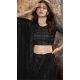 Black Color Net Embroidered Work Traditional Party Wear Plus Size Lehenga Choli -5309161165