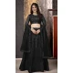 Black Color Net Embroidered Work Traditional Party Wear Plus Size Lehenga Choli -5309161165