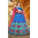 Blue Color Vaishali Silk Real Mirror Work Designer Plus Size Lehenga Choli -5338161464