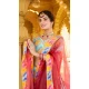Sky Blue Color Vaishali Silk Real Mirror Work Designer Plus Size Lehenga Choli -5338161467