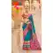Teal Blue Color Smooth Silk Print And Hand Work Designer Saree -5371161671