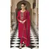 Red Color Faux Georgette Mirror And Sequins Work Partyl Wear Salwar Kameez -5375161707