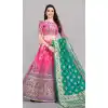 Rani Pink Color Banarasi Silk Jacquard Work Traditional Wear Lehenga Choli -5407161903