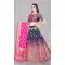 Banarasi Silk Navy Blue Color Jacquard Work Traditional Wear Lehenga Choli -5407161908