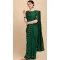 Green Color Dola Silk Foil Print Work Casual Wear Designer Saree -5408161909