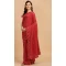 Red Color Dola Silk Foil Print Work Casual Wear Designer Saree -5408161913